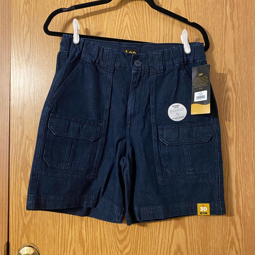 Lee Blue Cargo Shorts Utility Style